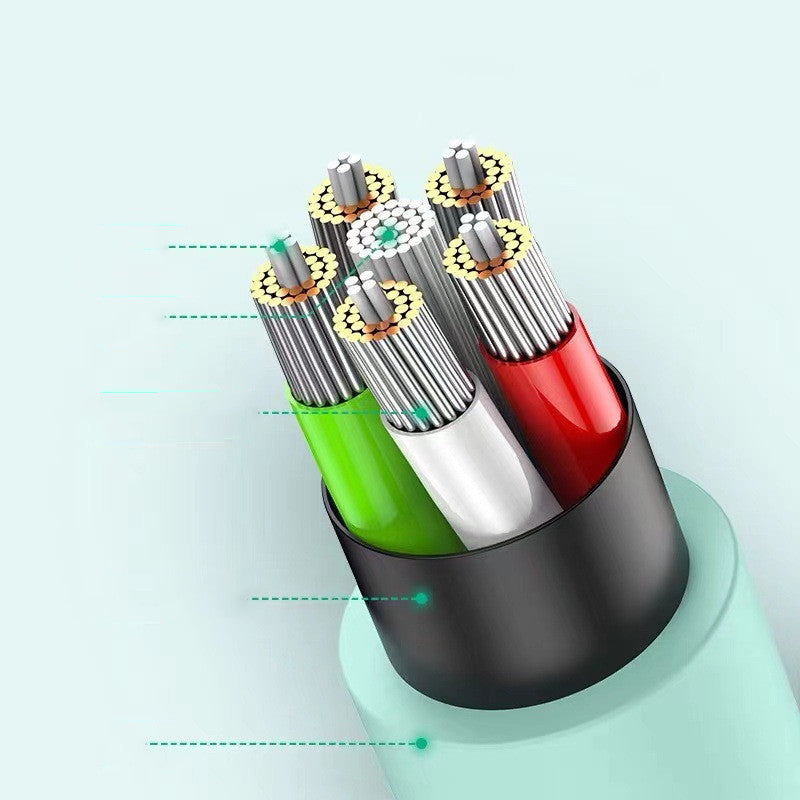 Metal Head Type-c Thick wire Fast Charging Cable Silicone