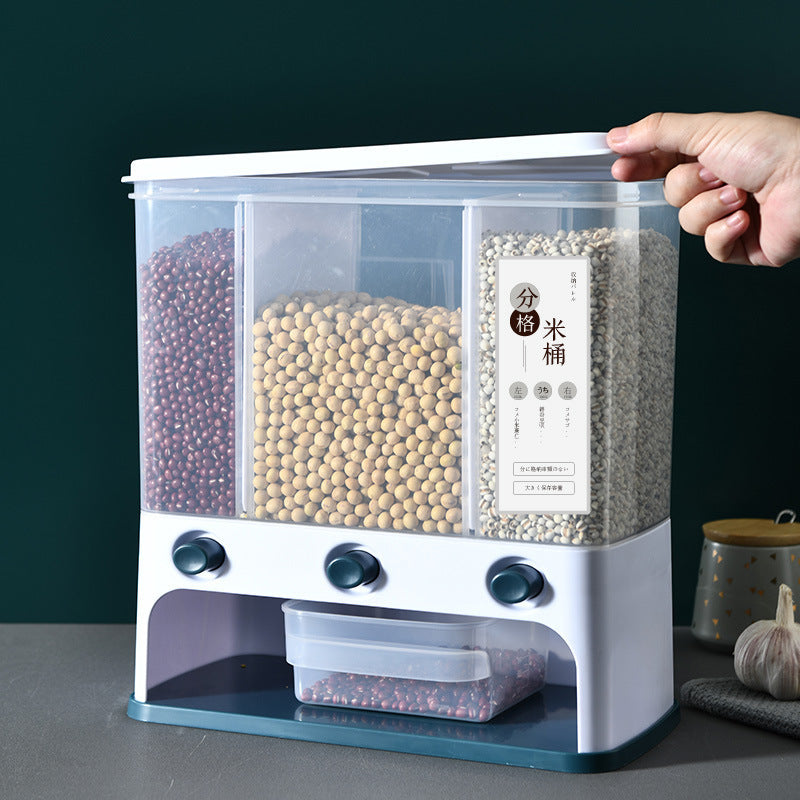 Food Storage Box Plastic Clear Container Wall-mounted Grain Storage Box for Whole Grains Kitchen Storage Container