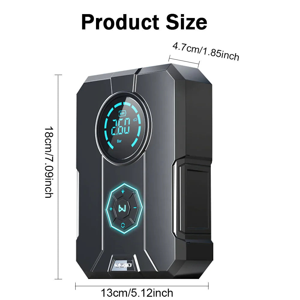 Car Wireless battery cell with Air Portable High Pressure (All in One)