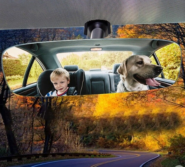 Car wide-view Frameless rearview mirror interior