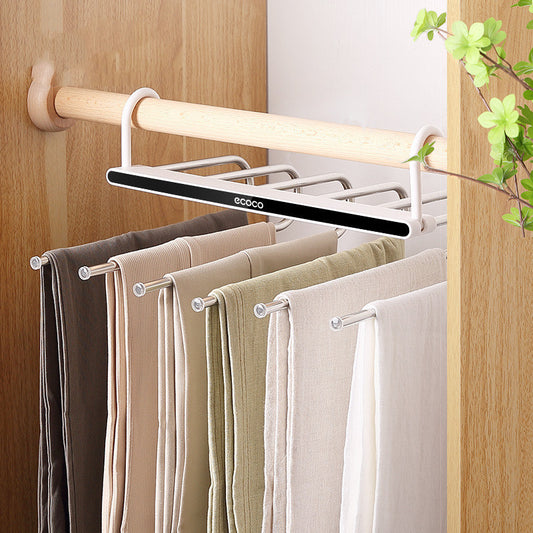 Foldable Trouser Hanger, Retractable Multi-layer Trouser Hanger