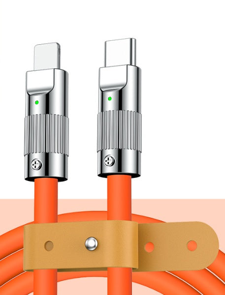 Metal Head Type-c Thick wire Fast Charging Cable Silicone