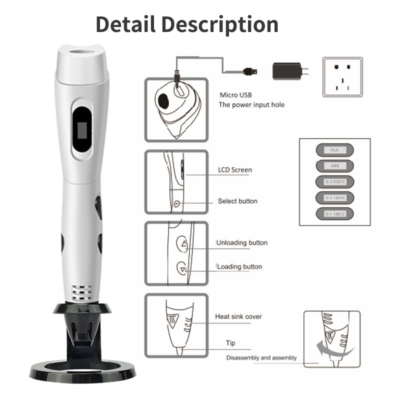 New 3D Printing Pen Painting DIY Creation