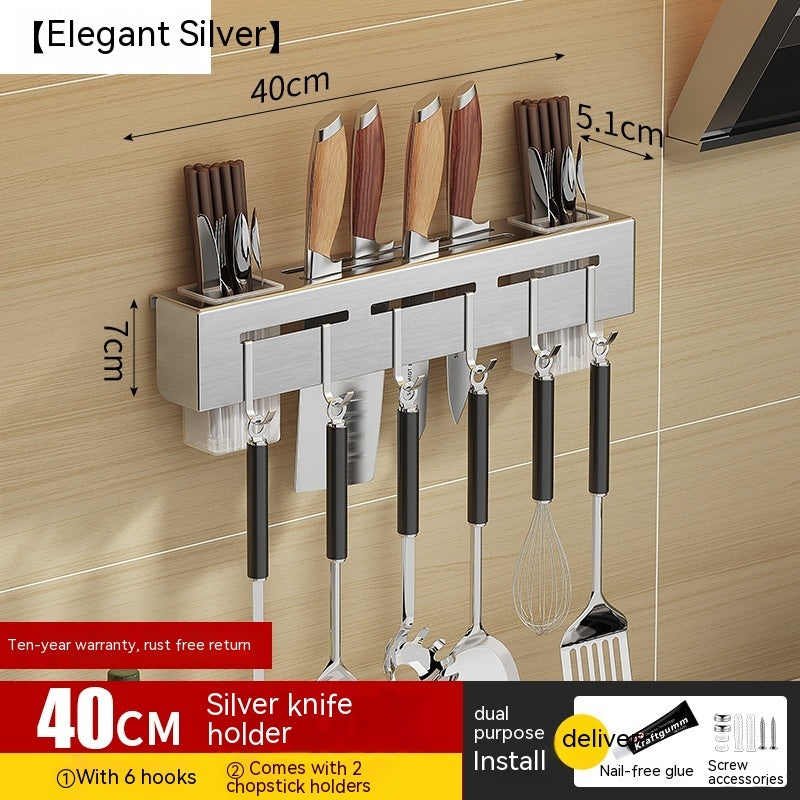 Non Punching Kitchen Hook Wall Mounted Storage Rack