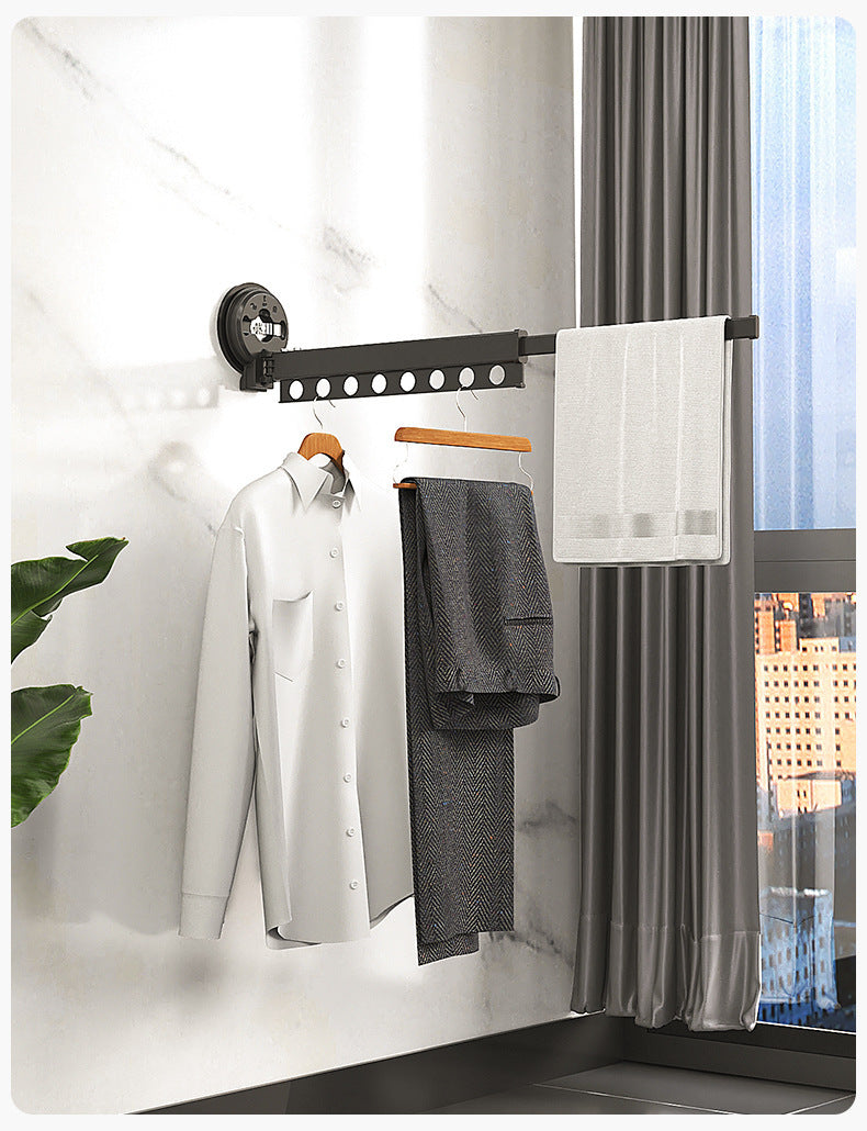 Suction Invisible Punch-free Folding Clothes Hanger