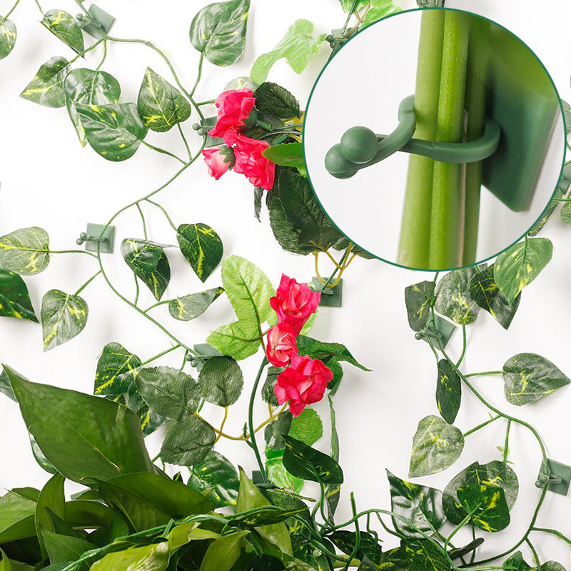 Long Vine Flower Branch  Clip Self-adhesive Wall Climbing Household Adhesive Fixing Clip Basket