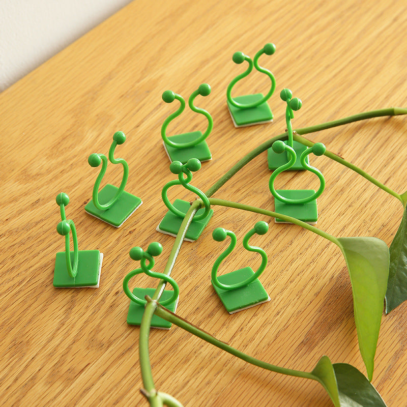 Long Vine Flower Branch  Clip Self-adhesive Wall Climbing Household Adhesive Fixing Clip Basket