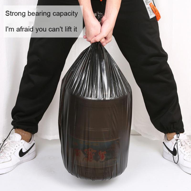 Household Portable Thickened Kitchen Large Rolled Black Plastic Garbage Bag