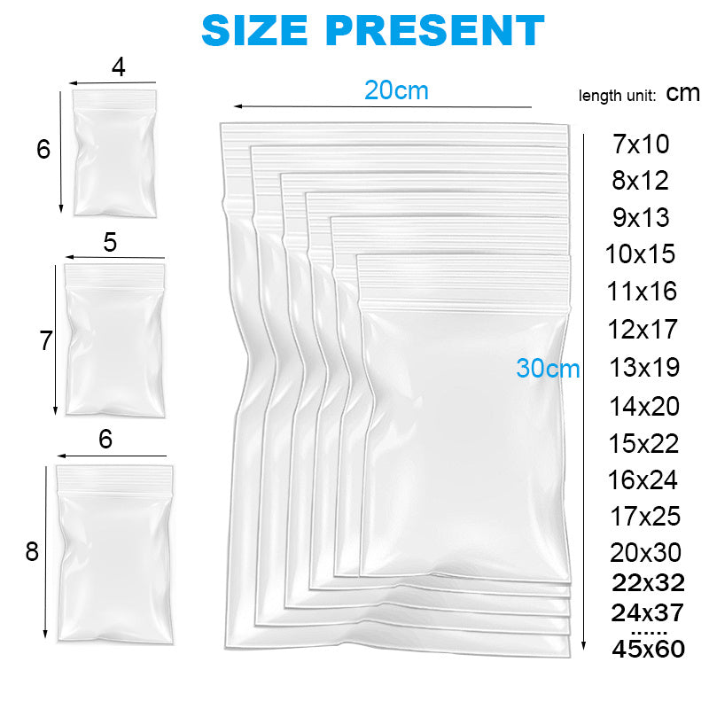 Transparent Ziplock Bag PE Packaging Bag