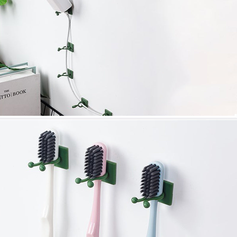 Long Vine Flower Branch  Clip Self-adhesive Wall Climbing Household Adhesive Fixing Clip Basket