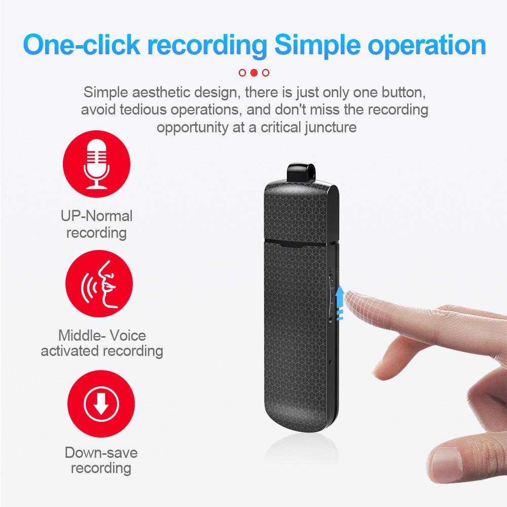 Q82 U Disk Encrypted Voice Recorder Ai Intelligent High-definition Noise Reduction